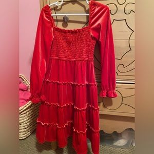 Crown and Ivy velour Christmas dress